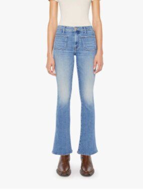 MOTHER The Patch Pocket Weekender Jeans in Poppin Wheelies NWT